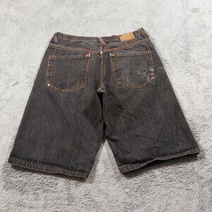 Rocawear Denim Jean Shorts Mens Size 36 Black Cotton Zip Fly Y2K 00's